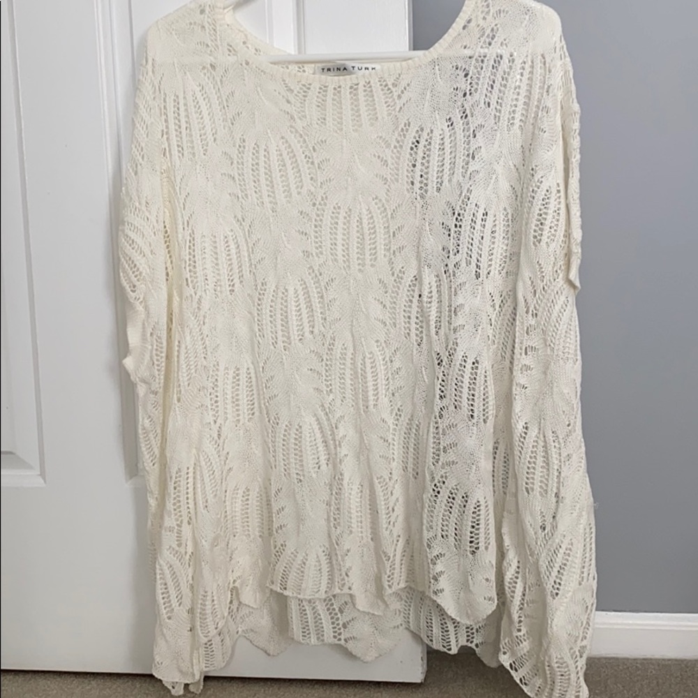 Trina Turk White Knit Summer Tunic